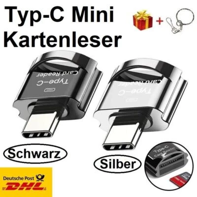 USB-C Micro SD 3.1 Kartenleser Speicherkartenleser OTG Adapter Smartphone Laptop - Bild 1 von 4