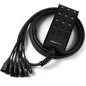 12 Modo Fase Scatola, Neutrik Xlrs , Van Damme Nero Serie Serpente Cavo Telaio - Picture 1 of 4