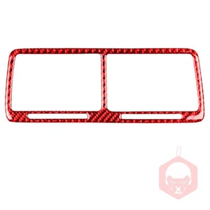 For Dodge Challenger 2008-14 Red Carbon Fiber Central Air Vent Outlet Cover Trim - Picture 1 of 9
