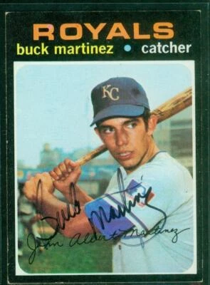 Original Autograph of Buck Martinez, KC Royals, 1971 Topps #163, JSA LOA - Image 1 of 4