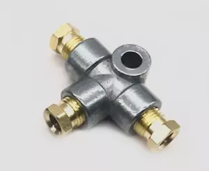 3 Way M10 Brake Line Pipe T Tee Piece with Compression Fittings /Hydro Handbrake - Picture 1 of 11