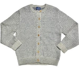 Vintage Woolrich Pullover Vogelaugen minimalistisch Landhaus Wolle Knopfleiste Cardigan LG - Bild 1 von 15