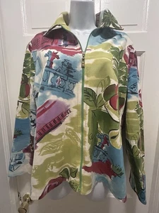 St. John sport by Marie Gray women’s Tropical Colorful jacket Coat Blazer Large - Picture 1 of 7