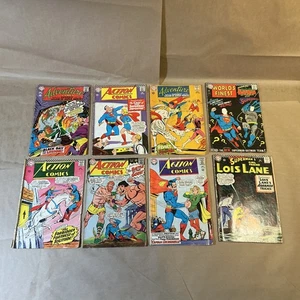 Group Of 8 Vintage Dc Comics Poor Condition Superman INV-AA39 - Picture 1 of 24
