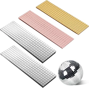 6400 Stück Spiegel Mosaik Selbstklebend, Disco Kugel Deko, 5 x 5 mm Mini - Bild 1 von 7