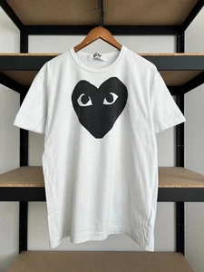 Comme des Garcons Play CDG White T-shirt Sz L (on tag XL) - Picture 1 of 14