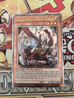 Ghost Ogre Snow Rabbit (Alternate Art) RA02-EN009 Quarter Century Secret NM 1st - Image 1 of 2