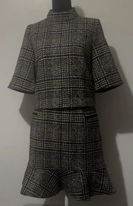 Cue Tweed Tartan top and Skirt workwear set 10 - Picture 1 of 11