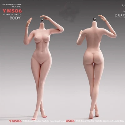1/6 Big Breast Seamless Body Plump Leg For 12" Female Action Figure Model YM506 - Image 1 of 4