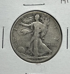 1919-D Walking Liberty Half | VG F | Silber 50 Cent | Denver Walker - Bild 1 von 2