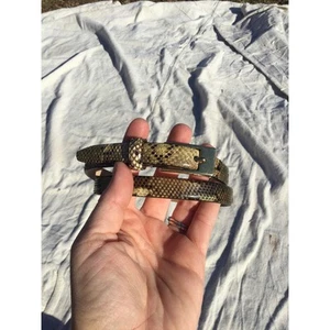 Vtg Saks Fifth Avenue womens skinny python skin belt S snakeskin reptile USA - Picture 1 of 11