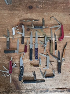 Vintage Pocket Knife Knifes Imperial Barlo Ideal Lot Of 21 USA China Japan  - Image 1 of 4