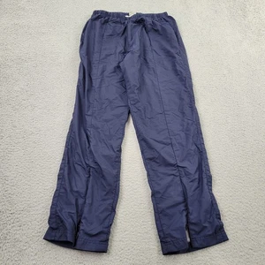 Nike Track Pants Boys Medium Blue Nylon Ankle Zip Embroidery Activewear VTG - Picture 1 of 10