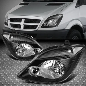 For 07-13 Dodge/Mercedes/Freightliner Sprinter 2500 3500 Headlights Black/Clear - Picture 1 of 8