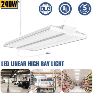 240 Watt LED Linear High Bay Light 36000 Lumens Commercial Workshop Gym Lighting - Picture 1 of 10