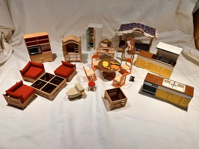 Vintage Tomy Smaller Homes Dollhouse Furniture And Accessories - Image 1 of 4