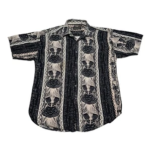 Avanti Silk Original Patterned Hawaiian Button Up Casual Shirt Men's Large - Picture 1 of 6