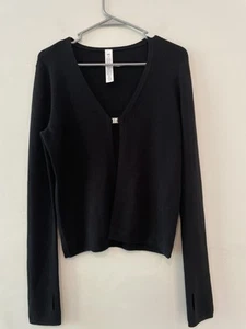 ALO Yoga Knit Salana Cardigan Black Size M - Picture 1 of 5