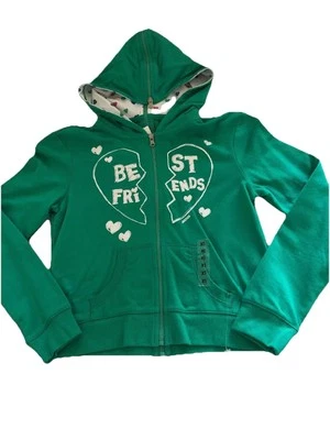 Sudadera con Capucha Justice Talla XS Best Friends Cremallera Hermoso Color 🌺 Foto 1 de 4