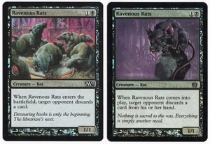 Ravenous Rats x2 2x Various Sets FOIL Black Common Creature MTG NM AZ1 - Picture 1 of 2