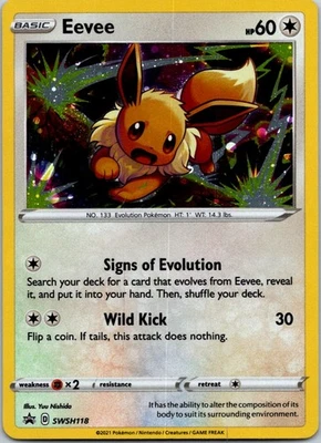 Black Star Promo Eevee SWSH118 Promo SWSH: Sword & Shield Promo Cards - Image 1 of 2