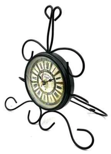 Metal Estilo Vintage Británico Abrigo Reloj Escritorio Reloj Mesa Hogar Ofici... - Imagen 1 de 4
