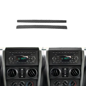 Cubierta de tira de fibra de carbono sobre consola central para Jeep Wrangler 2007-2010 - Imagen 1 de 15