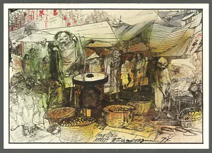 Ralph Steadman Postcard, RS35 - Smell of the Orient - Unused - Picture 1 of 2