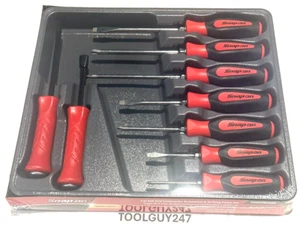 SNAP ON TOOLS SGDXPB90B R 9Pc RED Soft Grip Screwdriver & Striking Prybar Set - Picture 1 of 11