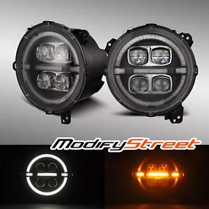 Fit 2018-2023 Jeep Wrangler JL/Gladiator JT NOVA-Series LED Black Headlights - Bild 1 von 10