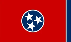 TENNESSEE STATE FLAG, STICKER, DECAL, 6 YR VINYL (FREE GIFT) TRUCK, CAR,ETC - Picture 1 of 1