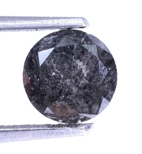 Negro sal y pimienta 0,78 quilates diamante natural redondo corte rosa diaman... - Imagen 1 de 20