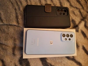 Téléphone samsung galaxie A53 5G 128GO bleu tout nouveau avec boîte facture câbl - Photo 1/6