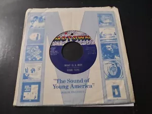 Four Tops – What Is A Man VG Original 45RPM Motown M-1147 Record 1969 SOUL - Foto 1 di 3
