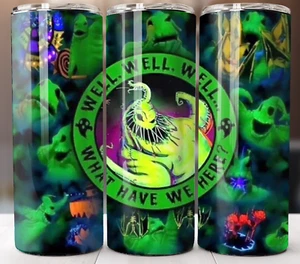 Oogie Boogie Halloween 20oz Tumbler Travel Stainless Steel Coffee Mug Cup Straw - Picture 1 of 6