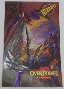 Marvel OverPower Card Game Special Edition Metal Print Spider-Man vs Wolverine - Picture 1 of 2
