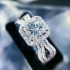 3ct Princess Simulated Diamond Engagement Wedding Ring 14k White Gold Plated