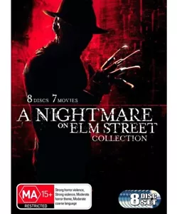 A Nightmare On Elm Street 1 - 7 Movie Collection (DVD) 8 Disc Set Region 4 NEW - Picture 1 of 3