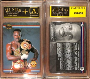 Evander Holyfield 1991 Ringlords Boxing Cards #1 Graded ASG Authentic #GW - Picture 1 of 1
