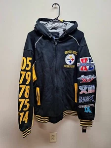 NWT NFL Pittsburgh Steelers Super Bowl Champions XL Zip Up Jacket - Picture 1 of 8