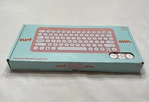 Surf Onn 78 tasti tastiera wireless compatta scatola danneggiata tastiera rosa non testata - Foto 1 di 7