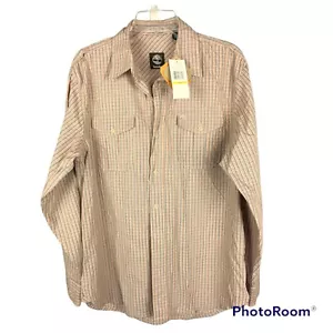 Mens NWT Timberland Long Sleeve Cotton Casual shirt Roll Tab Sleeves Size Med M - Picture 1 of 5