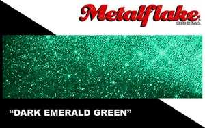 DARK EMERALD GREEN METAL FLAKE 30gr (0.008") HARLEY or CUSTOM PAINT FLAKES - Picture 1 of 3