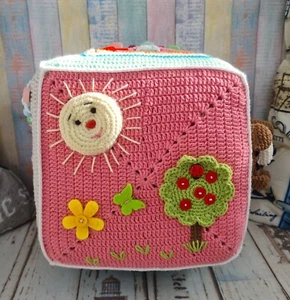 Gehäkelte Würfel Lernspielzeug Motorik Xl 20cm. - Bild 1 von 6