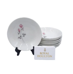 Royal Doulton PILLAR ROSE Set/12 Soup/Cereal Bowls EXCELLENT+ - Picture 1 of 4