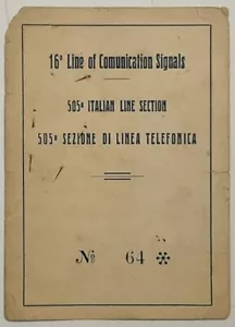 REGNO DEL SUD REGIO ESERCITO TESSERA TRILINGUE 505a SEZ. LINEA TELEFONICA 1944 - Picture 1 of 2