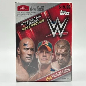 2016 Topps WWE Wrestling EXCLUSIVE Factory Sealed 10 Pack Blaster Box-WWE RELIC! - Picture 1 of 3