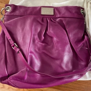 Marc by Marc Jacobs Classic Q Hillier Leather Hobo Bag fuschia/raspberry/pink - Picture 1 of 7