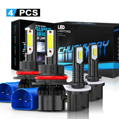 For Ford Mustang 1994-2004 6000K LED Headlight High Low Fog Light 4X Bulbs Combo - Image 1 of 4