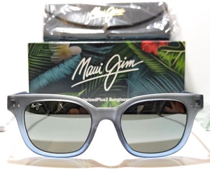 NEW Maui Jim Shore Break Translucent Blue Grey Polarized Grey Sunglass MJ822-06M - Picture 1 of 11
